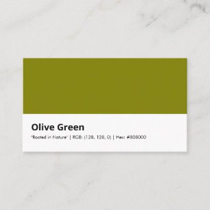 Olivegrön, "Rotad i naturen" Visitkort