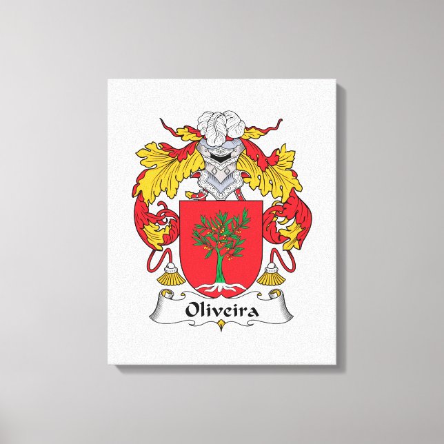 Oliveira Family Crest Canvastryck (Framsida)