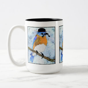 Oliver Bluebird med mustasch, bowlareare mugg