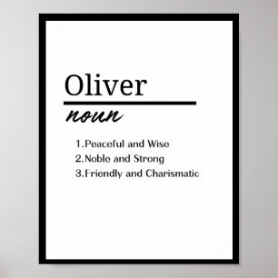 Oliver, Boy Personlig Namn Definition Poster