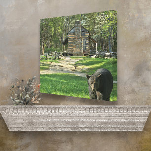 Oliver Cabin Bear Kanvastryck