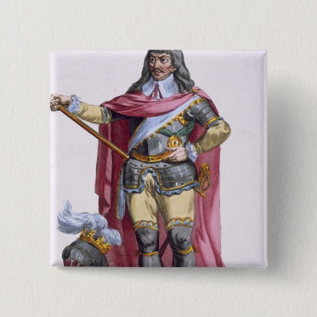 Oliver Cromwell (1599-1658) 1780 (den färgade Knapp (Framsida)