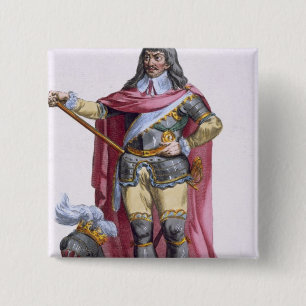 Oliver Cromwell (1599-1658) 1780 (den färgade Knapp