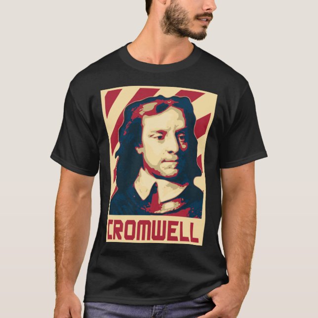 Oliver Cromwell English General och Stateman T Shirt (Framsida)