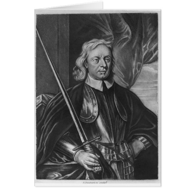 Oliver Cromwell illustration Hälsningskort (Framsidan)
