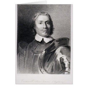 Oliver Cromwell Lord Beskyddande av England Hälsningskort