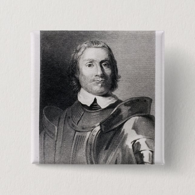 Oliver Cromwell Lord Beskyddande av England Knapp (Framsida)