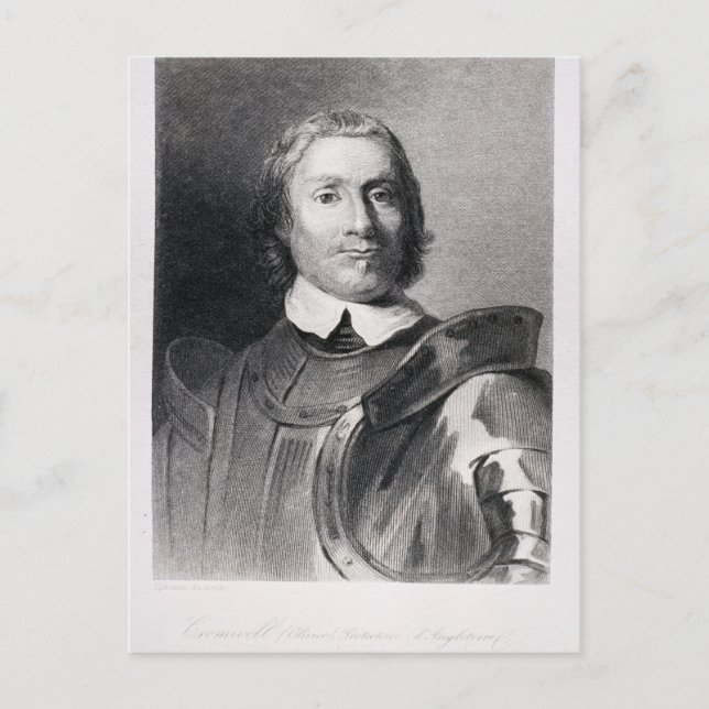 Oliver Cromwell , Lord Protector of England Vykort (Framsida)