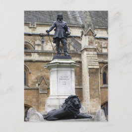 Oliver Cromwell Statue - London - Postcard Vykort
