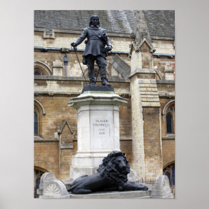 Oliver Cromwell Statue - Parlamentet - Westminster Poster