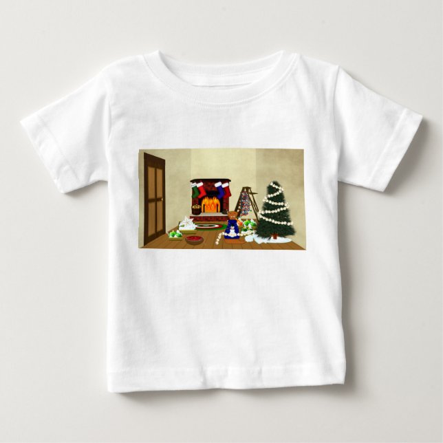 Oliver Dekorerar för Jul T Shirt (Framsida)