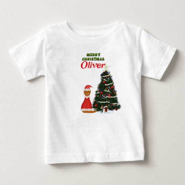 Oliver Dresed as Santa by Hans Julgran T Shirt (Framsida)