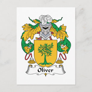Oliver familjvapensköld vykort