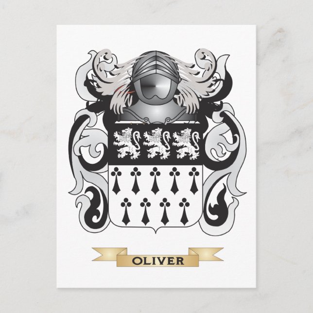 Oliver Jackar av Arm (Family Crest) Vykort (Framsida)