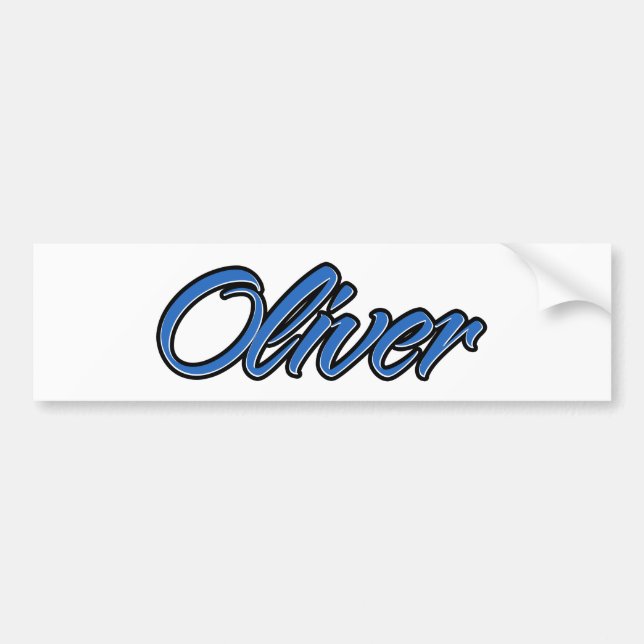 Oliver Namn blue Aufkleber Sticker Autoaufkleber Bildekal (Framsidan)