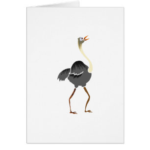 Oliver Ostrich Hälsningskort