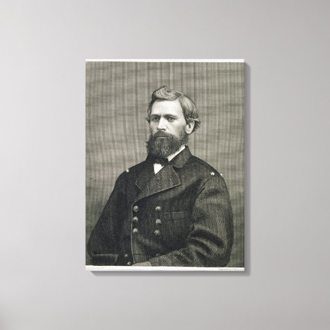 Oliver Otis Howard (1830-1909), graverad av Robert Canvastryck (Framsida)