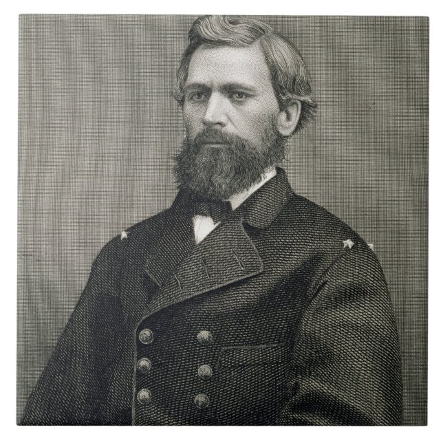 Oliver Otis Howard (1830-1909) som inristas av Kakelplatta (Framsidan)