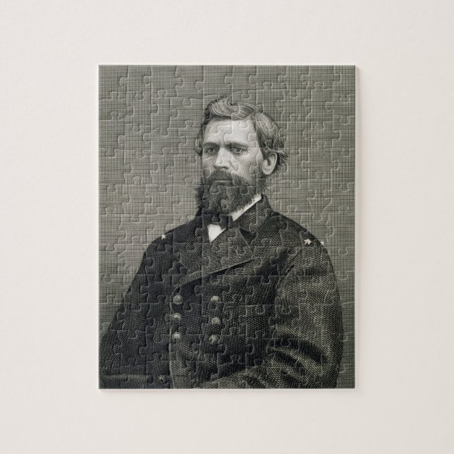 Oliver Otis Howard (1830-1909) som inristas av Pussel (Vertikal)