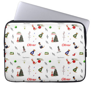 Oliver Otter jul Random Mönster Laptop Fodral