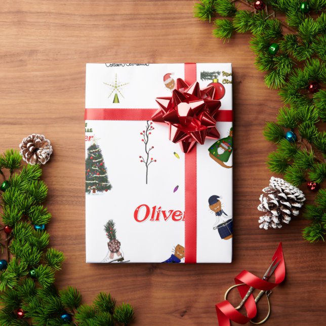 Oliver Otter jul Random Mönster Presentpapper (Julgåva)