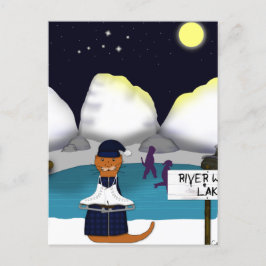 Oliver Otter Skates vid floden Vykort