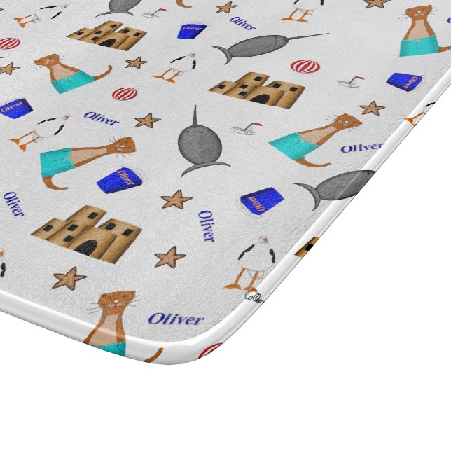 Oliver Otter Summer Beach Vacation Mönster (Hörn)