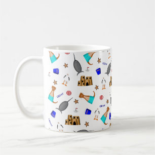 Oliver Otter Summer Beach Vacation Mönster Kaffemugg