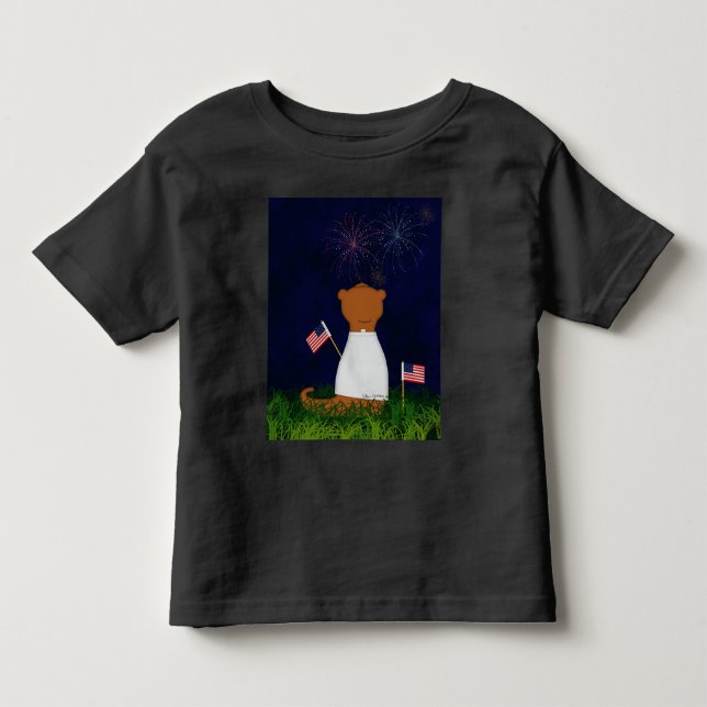 Oliver Otter Watching Fireworks T Shirt (Framsida)