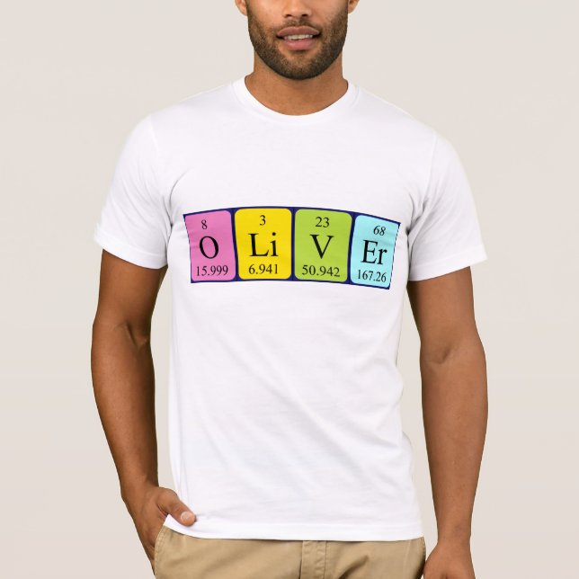 Oliver Periodiska bord namn-skjorta T-shirt (Framsida)