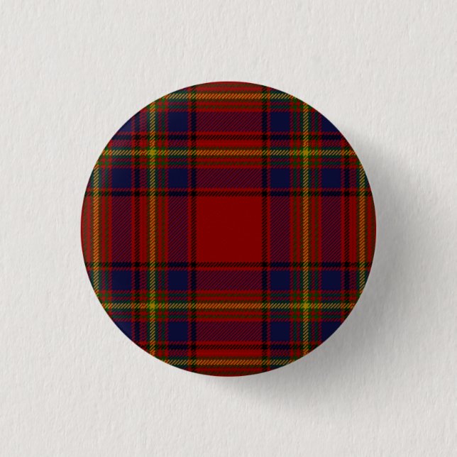 Oliver tartan Red gult blue plaid Knapp (Framsida)
