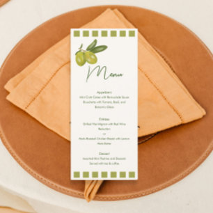 oliver teckning Bröllop Menu Meny