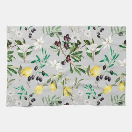 Oliver,Toscana,blommor,Medelhavet,citon Kökshandduk