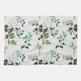 Oliver,Toscana,blommor,Medelhavet,sommar Kökshandduk