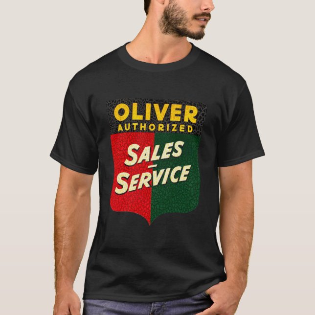 Oliver Tractor and equipment USA T Shirt (Framsida)