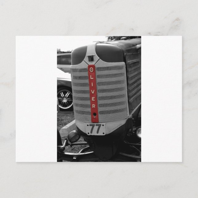 Oliver traktor vykort (Framsida)