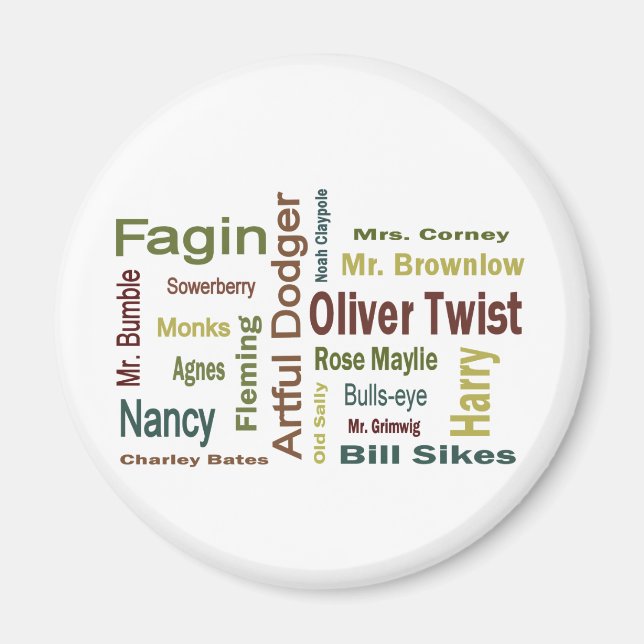 Oliver Twist Characters Magnet (Framsidan)
