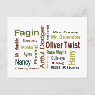 Oliver Twist Characters Vykort