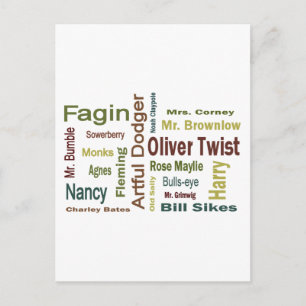 Oliver Twist Characters Vykort