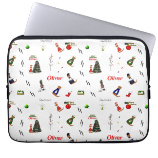 Oliver Utter Christmas Slumpmönster Laptop Fodral