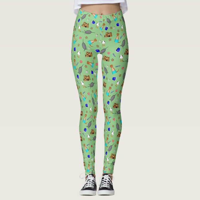 Oliver Utter Sommarsemester Strand Mönster Leggings (Framsida)