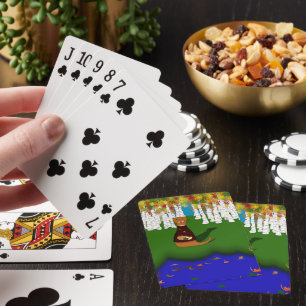 Oliver Uttern vid River Wolf Lake på hösten Casinokort