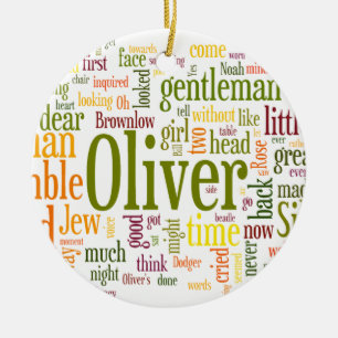 Oliver vridning julgransprydnad keramik