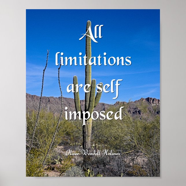 Oliver Wendell Holmes, Limitations Poster (Framsidan)