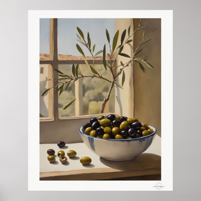 Olives Still Life by Window Poster (Framsidan)