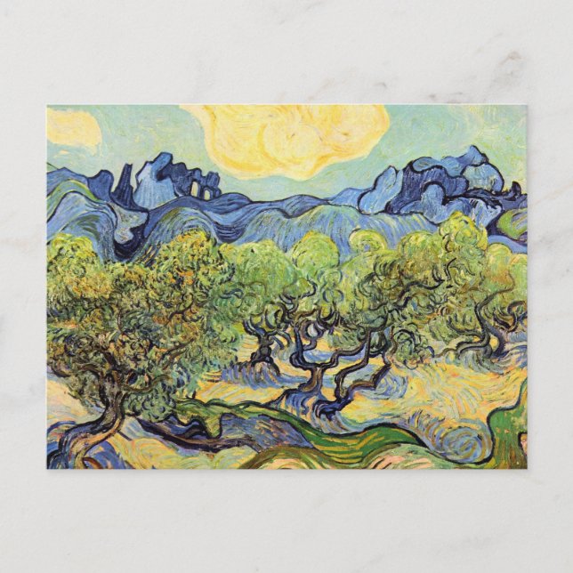 Oliveträd med Alpilles av Vincent van Gogh Vykort (Framsida)