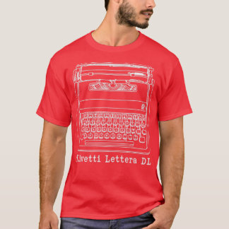 Olivetti Lettera DL vit linje teckning T Shirt
