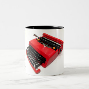 Olivetti valentinskrivmaskin Två-Tonad mugg