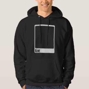 Olivfärgad färgprover Kostym Familj Grupp Ha Hoodie