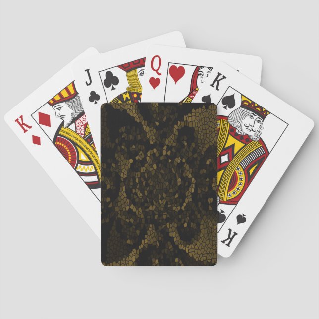 Olivfärgad Glasfjäril Casinokort (Baksidan)